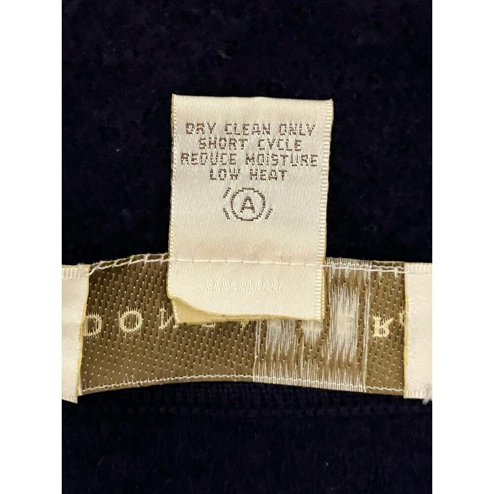 Doncaster Wide Lapel Open Wool Blazer Navy Size Medium - Picture 7 of 7